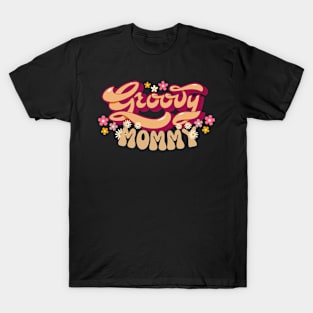 Funny Groovy Mommy, Young, Cool, Hippie, Best Mom Mother's Day Humor T-Shirt